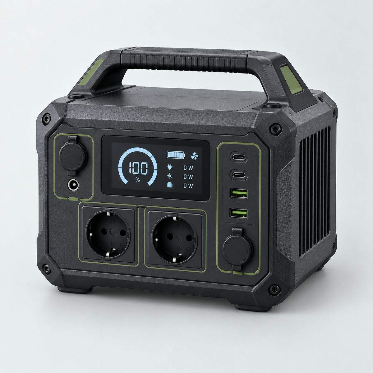 Solar-Powerstation 600 W – 568 Wh LiFePO₄