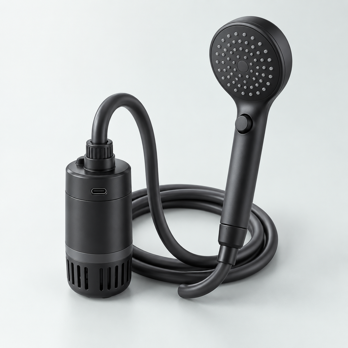 Beheizte Campingdusche 12V – 40 °C, akkubetrieben